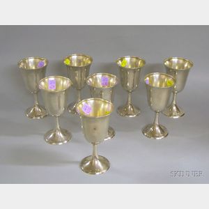 Set of Eight Numsen Sterling Silver Goblets
