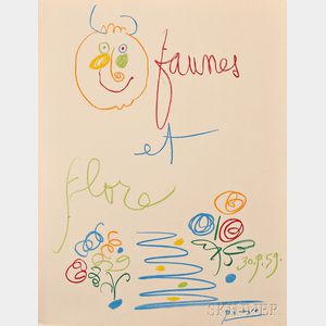 After Pablo Picasso (Spanish, 1881-1973) Faunes et Flore D'Antibes /Portfolio of Twelve Lithographs