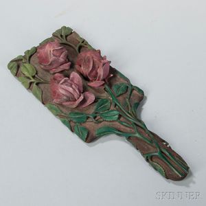 Hand-carved Rose Hand Mirror