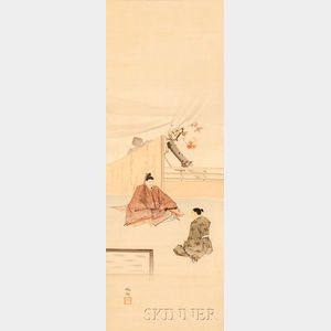 Hanging Scroll Depicting a Master and His Disciple