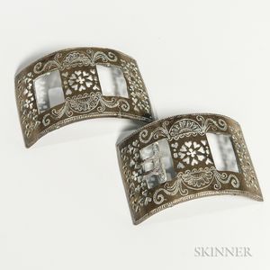 Pair of 19th Century Brass Shoe Buckles