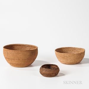 Three Eskimo Baskets