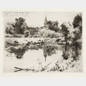 Sears Gallagher (American, 1869-1955) Lot of Three Views: Pickerel Pond; Grassy Dunes