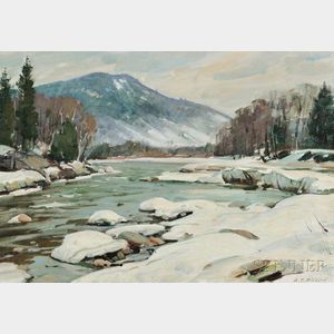 Aldro Thompson Hibbard (American, 1886-1972) West River at Jamaica, Vermont