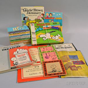 Group of Peanuts Books and Games. 