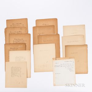 Approximately Sixty Early 20th Century Signed Cards and Letters from Members of Congress and State Politicians