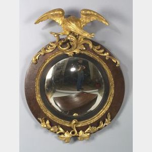 Mahogany and Gilt Gesso Carved Mirror