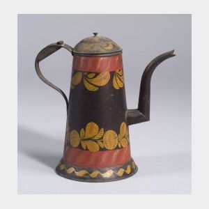 Painted Tin Coffeepot