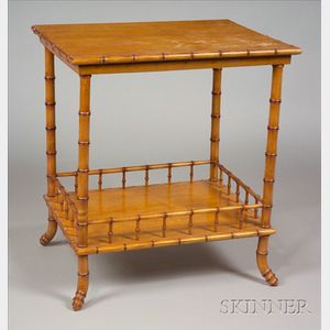 Victorian Faux Bamboo Occasional Table
