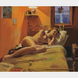 Randall Lake (American, b. 1947) Nude Sleeping