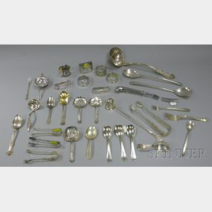 Group of Assorted Mostly Sterling Silver Flatware and Napkin Rings