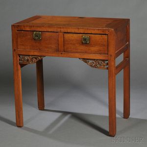 Drawered Wood Side Table