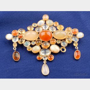 Arts & Crafts Opal Pendant/Brooch