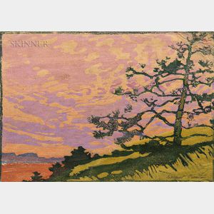Margaret Jordan Patterson (American, 1867-1950) Lone Pine at Sunset