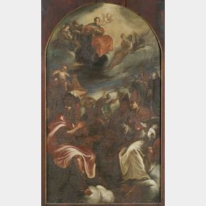 Italian School, 17th Century Style Discourse Among the Saints