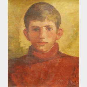 American or Continental School, 20th Century Portrait Head of a Boy