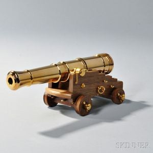 Replica 24-pound Naval Cannon Model