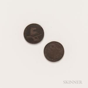 Two Colonial Copper Coins