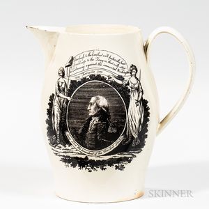 Liverpool Transfer-decorated George Washington "Long Live the President of the United States" Jug