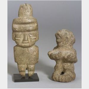 Two Pre-Columbian Stone Figures