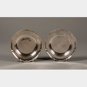 Pair of Paul Storr Silver Charger Plates