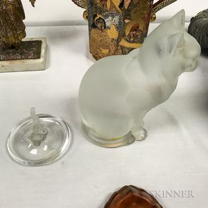 Two Modern Lalique Glass Items