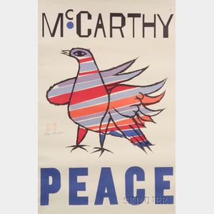 Ben Shahn (American 1898-1969) McCarthy Peace, 1968 (Prescott, 194)