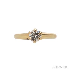 14kt Gold and Diamond Solitaire