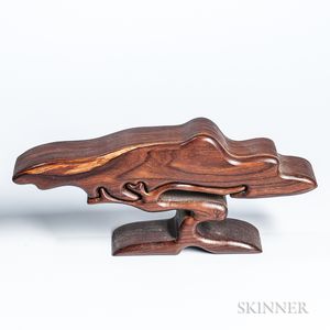 Carved Rosewood Tree-form Jewelry Box