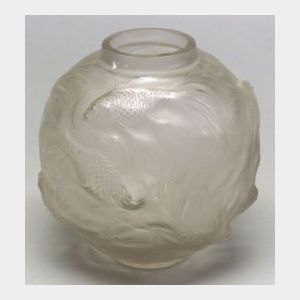 R. Lalique Formose Art Glass Vase