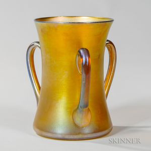 Tiffany Gold Favrile Three-handled Vase