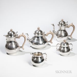 Five-piece Elizabeth II Sterling Silver Tea and Coffee Service