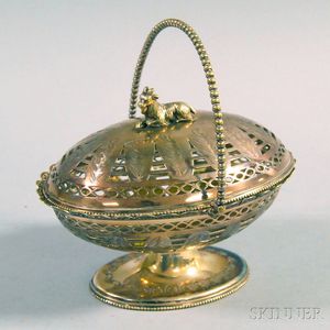British Victorian Silver-plated Covered Basket