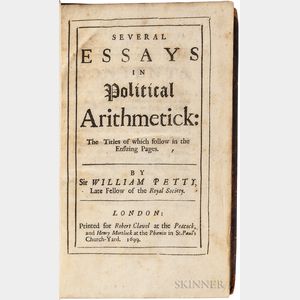 Petty, Sir William (1623-1687) Several Essays in Political Arithmetick.