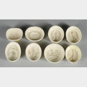 Eight Wedgwood Queen's Ware Oval Culinary Molds