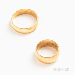 Two 14kt Gold Bands
