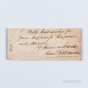 Morse, Samuel F.B. (1791-1872) Clipped Signature.