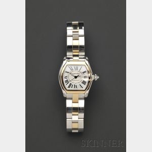 Stainless Steel and 18kt Gold "Roadster" Wristwatch, Cartier