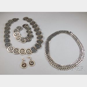 Small Group of Mexican Sterling Silver Jewelry