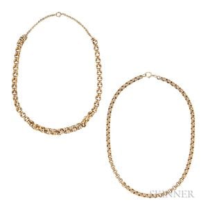 Two 14kt Gold Necklaces