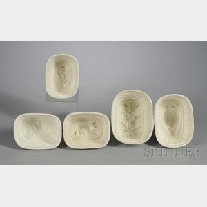 Five Wedgwood Queen's Ware Culinary Molds
