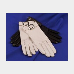 Two Pairs of Lady&#39;s Leather Gloves