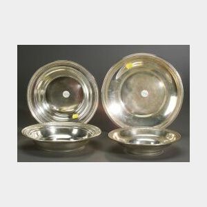 Four American Sterling Silver Circular Bowls