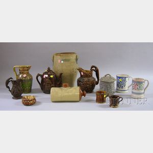 Twelve Pieces of Assorted Stoneware and Ceramics
