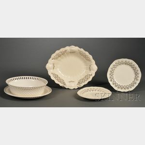 Four Creamware Items