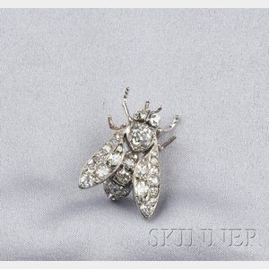 Antique Diamond Insect Brooch