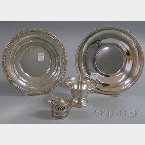 Group of Silver and Silver Weighted Serving Items
