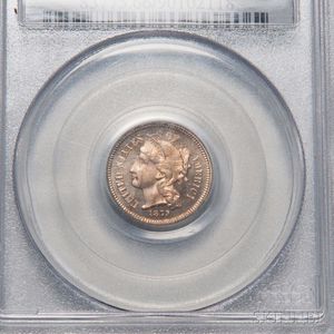 1879 Three Cent Nickel Trime, PCGS PR66CAM CAC. 