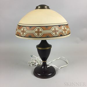 Modern Glass and Metal Table Lamp