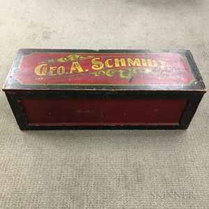 "Geo. A. Schmidt" Paint-decorated Pine Box
